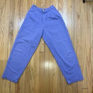 Big Bud Press Size XS Trousers Lilac Purple Stripe Pleated Regular Pants